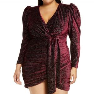 Lavish Alice Diamente long sleeve velvet mini dress 14